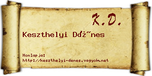 Keszthelyi Dénes névjegykártya